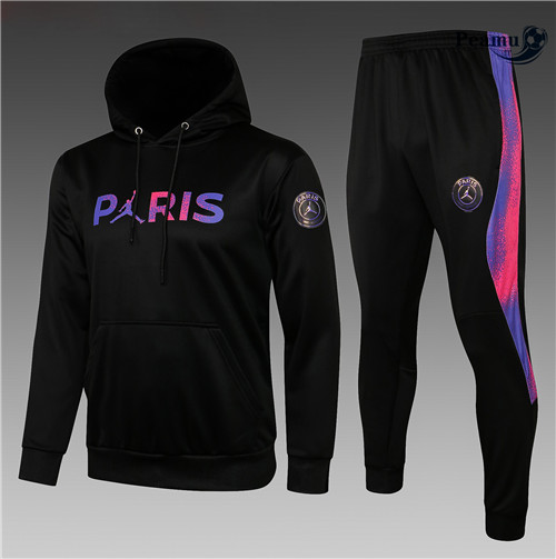 Tuta Calcio - Felpa con cappuccio Jordan PSG Bambino Noir 2021-2022