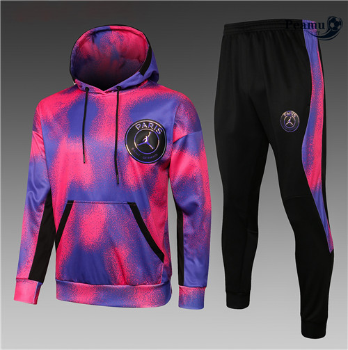 Tuta Calcio - Felpa con cappuccio Jordan PSG Bambino Rouge/Bleu 2021-2022
