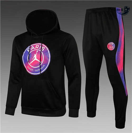 Tuta Calcio - Felpa con cappuccio Jordan PSG Bambino Noir 2021-2022