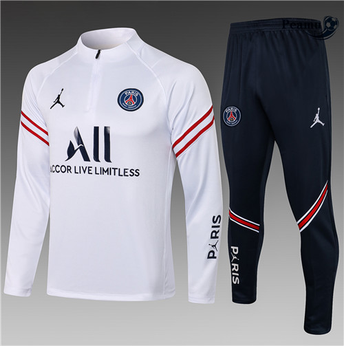 Tuta Calcio Jordan PSG Bambino Blanc 2021-2022