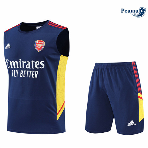 Kit Maglia Formazione Arsenal Debardeur + Pantaloni Bleu Marine 2022-2023 I0106