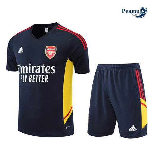 Kit Maglia Formazione Arsenal + Pantaloni Bleu Marine 2022-2023 I0109