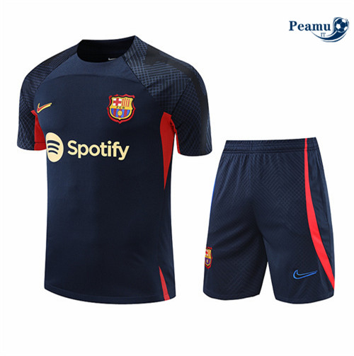 Kit Maglia Formazione Barcellona + Pantaloni Bleu Marine 2022-2023 I0129