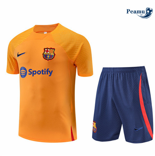 Kit Maglia Formazione Barcellona + Pantaloni Orange/Bleu 2022-2023 I0130