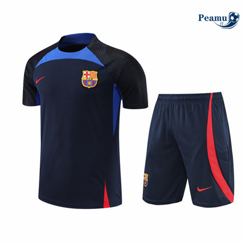 Kit Maglia Formazione Barcellona + Pantaloni Bleu Marine 2022-2023 I0133