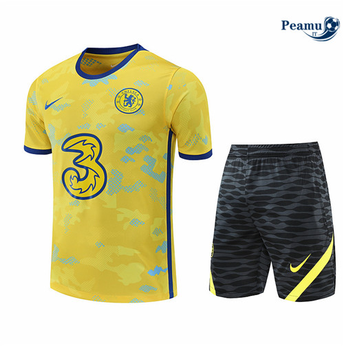 Kit Maglia Formazione Chelsea + Pantaloni Jaune 2022-2023 I0154