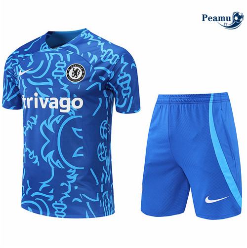 Kit Maglia Formazione Chelsea + Pantaloni Bleu 2022-2023 I0158