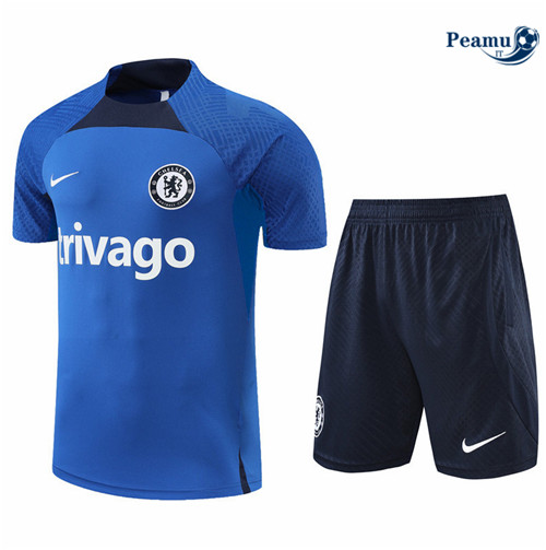 Kit Maglia Formazione Chelsea + Pantaloni Noir 2022-2023 I0160