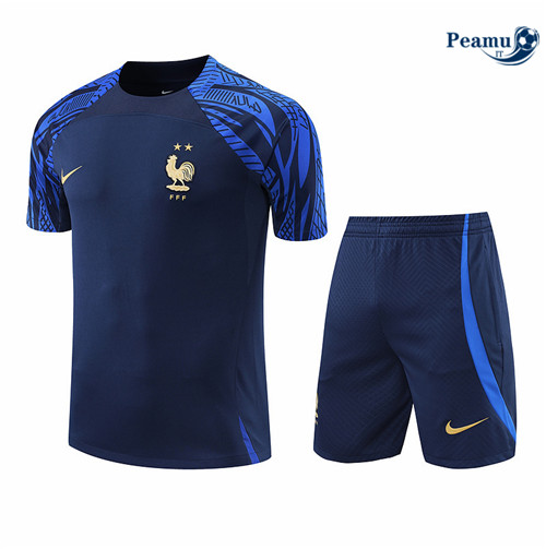 Kit Maglia Formazione Francia + Pantaloni Bleu Marine 2022-2023 I0168