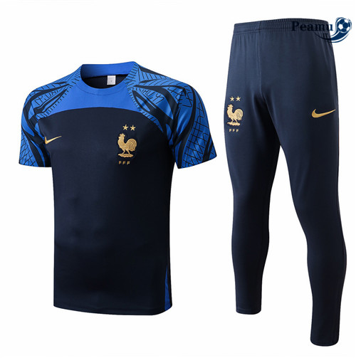 Kit Maglia Formazione Francia + Pantaloni Bleu Marine 2022-2023 I0174