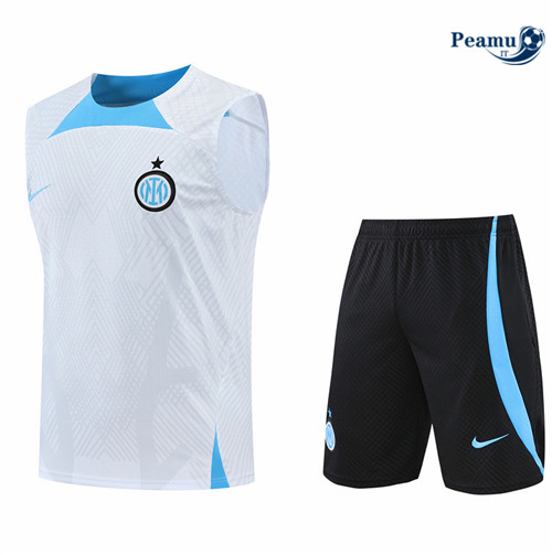 Kit Maglia Formazione Inter Milan Debardeur + Pantaloni Blanc 2022-2023 I0177