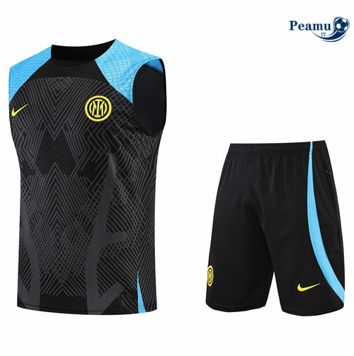 Kit Maglia Formazione Inter Milan Debardeur + Pantaloni Noir 2022-2023 I0178