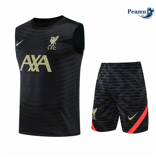 Kit Maglia Formazione Liverpool Debardeur + Pantaloni Noir 2022-2023 I0198