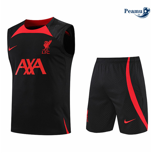 Kit Maglia Formazione Liverpool Debardeur + Pantaloni Noir 2022-2023 I0199