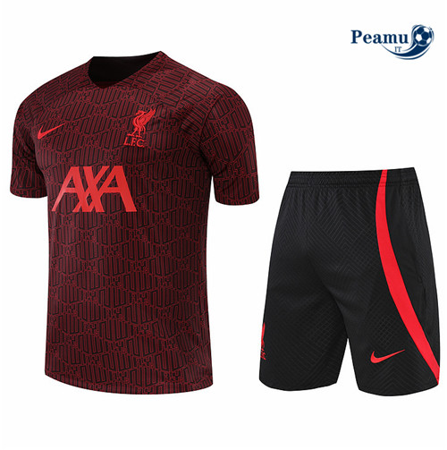 Kit Maglia Formazione Liverpool + Pantaloni Rouge/Noir 2022-2023 I0207