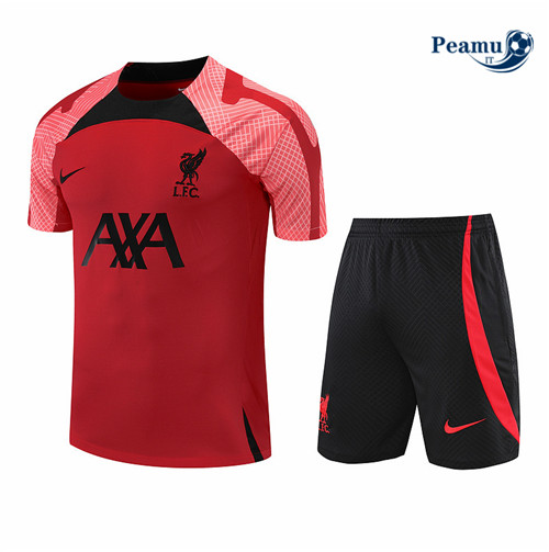 Kit Maglia Formazione Liverpool + Pantaloni Rouge/Noir 2022-2023 I0208