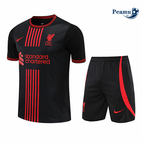 Kit Maglia Formazione Liverpool + Pantaloni Noir 2022-2023 I0209