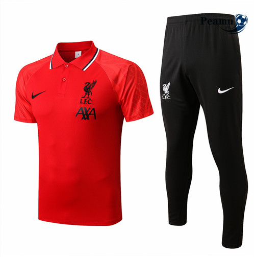Kit Maglia Formazione Liverpool + Pantaloni Rouge/Noir 2022-2023 I0212