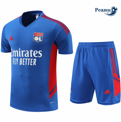 Kit Maglia Formazione Lyon + Pantaloni Bleu 2022-2023 I0215