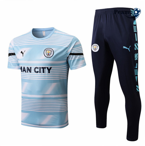 Kit Maglia Formazione Manchester City + Pantaloni Bleu 2022-2023 I0218