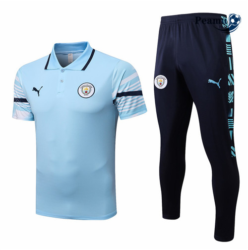 Kit Maglia Formazione Manchester City + Pantaloni Bleu 2022-2023 I0220