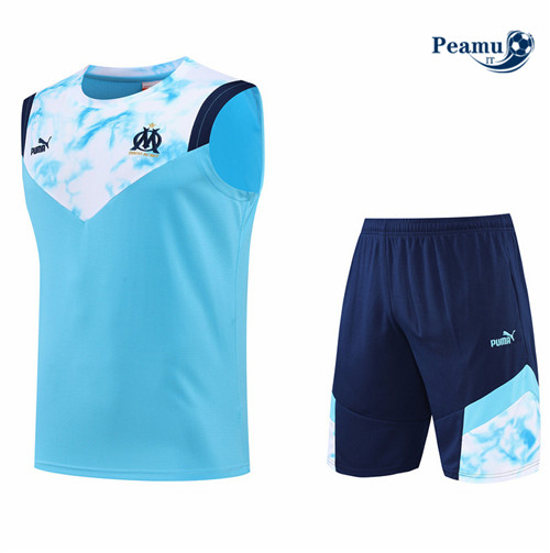 Kit Maglia Formazione Marsiglia Debardeur + Pantaloni Bleu 2022-2023 I0228