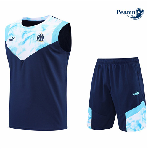 Kit Maglia Formazione Marsiglia Debardeur + Pantaloni Bleu Marine 2022-2023 I0229