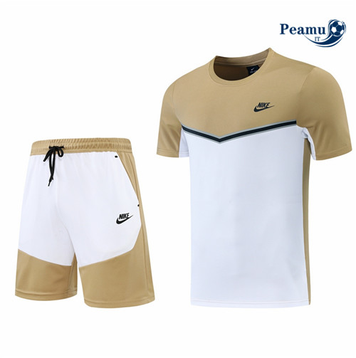 Kit Maglia Formazione Nike + Pantaloni Brun/Blanc 2022-2023 I0088