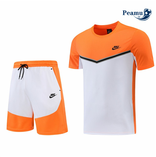 Kit Maglia Formazione Nike + Pantaloni Orange/Blanc 2022-2023 I0090