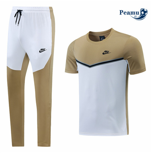 Kit Maglia Formazione Nike + Pantaloni Brun/Blanc 2022-2023 I0100