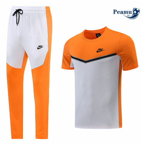 Kit Maglia Formazione Nike + Pantaloni Orange/Blanc 2022-2023 I0104