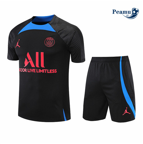 Kit Maglia Formazione polo Paris + Pantaloni Blanc/Bleu Marine 2022-2023 I0283