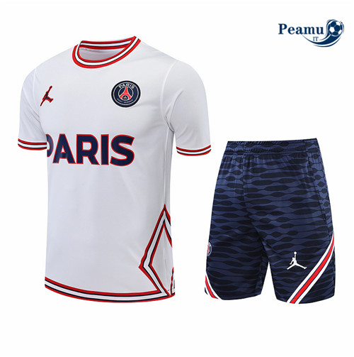 Kit Maglia Formazione polo Paris + Pantaloni Rouge/Bleu Marine 2022-2023 I0284