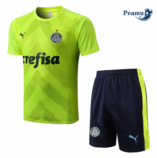 Kit Maglia Formazione Palmeiras + Pantaloni Vert/Bleu Marine 2022-2023 I0236