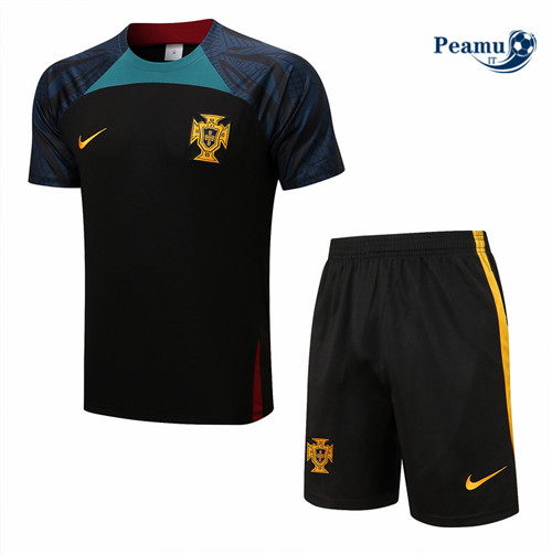 Kit Maglia Formazione Portogallo + Pantaloni Rouge/Noir 2022-2023 I0240