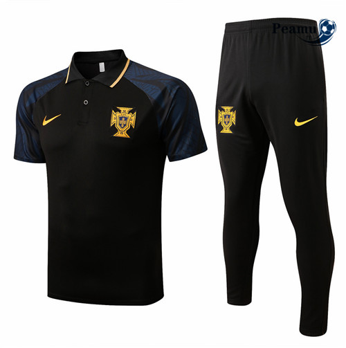 Kit Maglia Formazione polo Portogallo + Pantaloni Noir 2022-2023 I0243