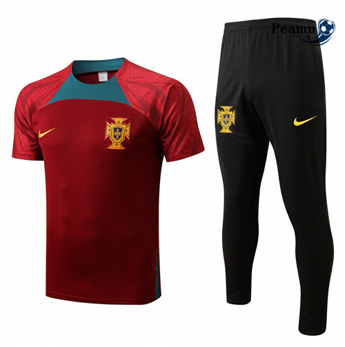 Kit Maglia Formazione Portogallo + Pantaloni Rouge/Noir 2022-2023 I0244