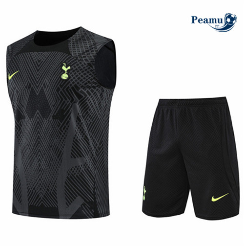 Kit Maglia Formazione Tottenham Hotspur Debardeur + Pantaloni Noir 2022-2023 I0302