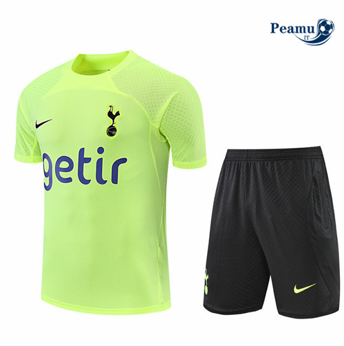 Kit Maglia Formazione Tottenham Hotspur + Pantaloni Vert/Bleu Marine 2022-2023 I0304