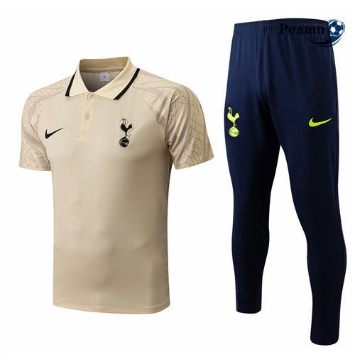 Kit Maglia Formazione polo Tottenham Hotspur + Pantaloni Kaki/Bleu Marine 2022-2023 I0305