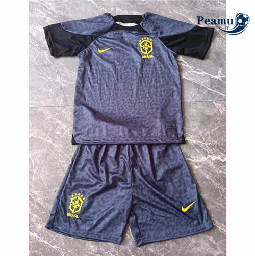 Maglia Calcio Brasile Bambino Gardien de but 2022-2023 I0413