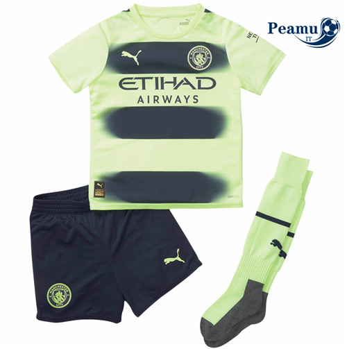 Maglia Calcio Manchester City Bambino Terza 2022-2023 I0374