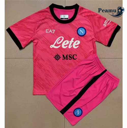 Maglia Calcio SSC Napoli Bambino Gardien de but Rose 2022-2023 I0399