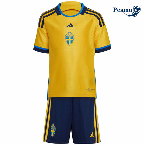 Maglia Calcio Svezia Bambino Prima 2022-2023 I0406