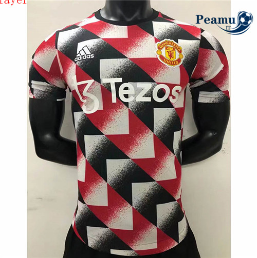 Maglia Calcio Player Manchester United plaid Formazione 2022-2023 I0748