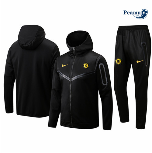 Tuta Calcio - Felpa con cappuccio Chelsea Noir 2022-2023 I0979