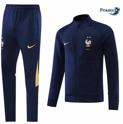 Tuta Calcio - Giacca Francia +pants Bleu Marine 2022-2023 I1144