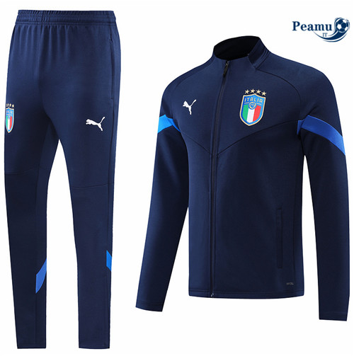 Tuta Calcio - Giacca Italia Bleu Marine 2022-2023 I1160