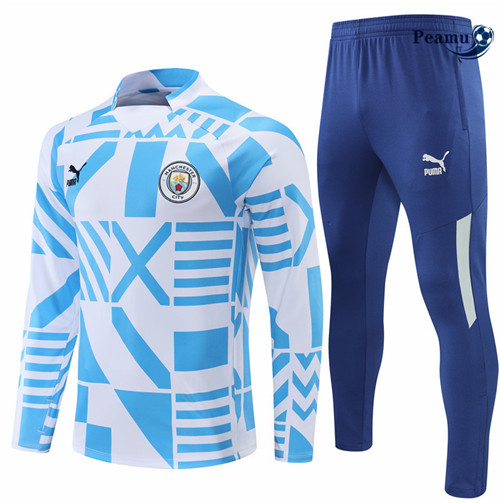 Tuta Calcio Manchester City Bleu/Blanc 2022-2023 I1041