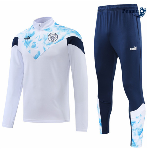 Tuta Calcio Manchester City Blanc/Bleu 2022-2023 I1045